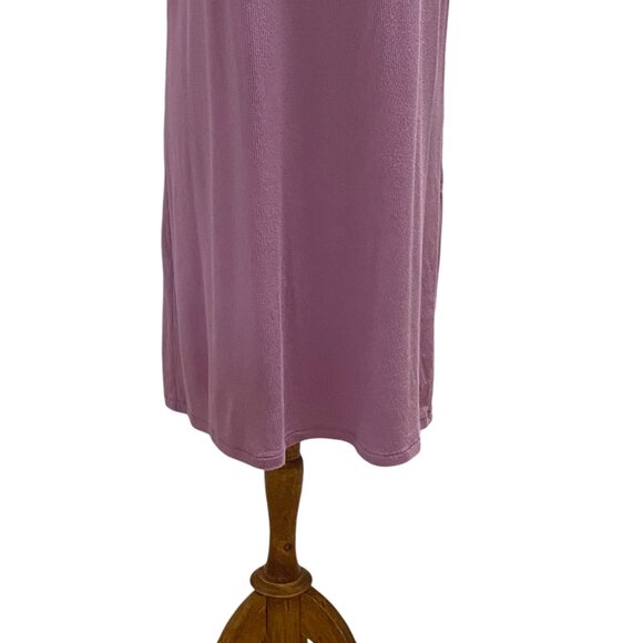 Stars Above Ribbed Slip Dress Pink Size XL Minimalist Cottage Retro Casual Cozy - Picture 7 of 13